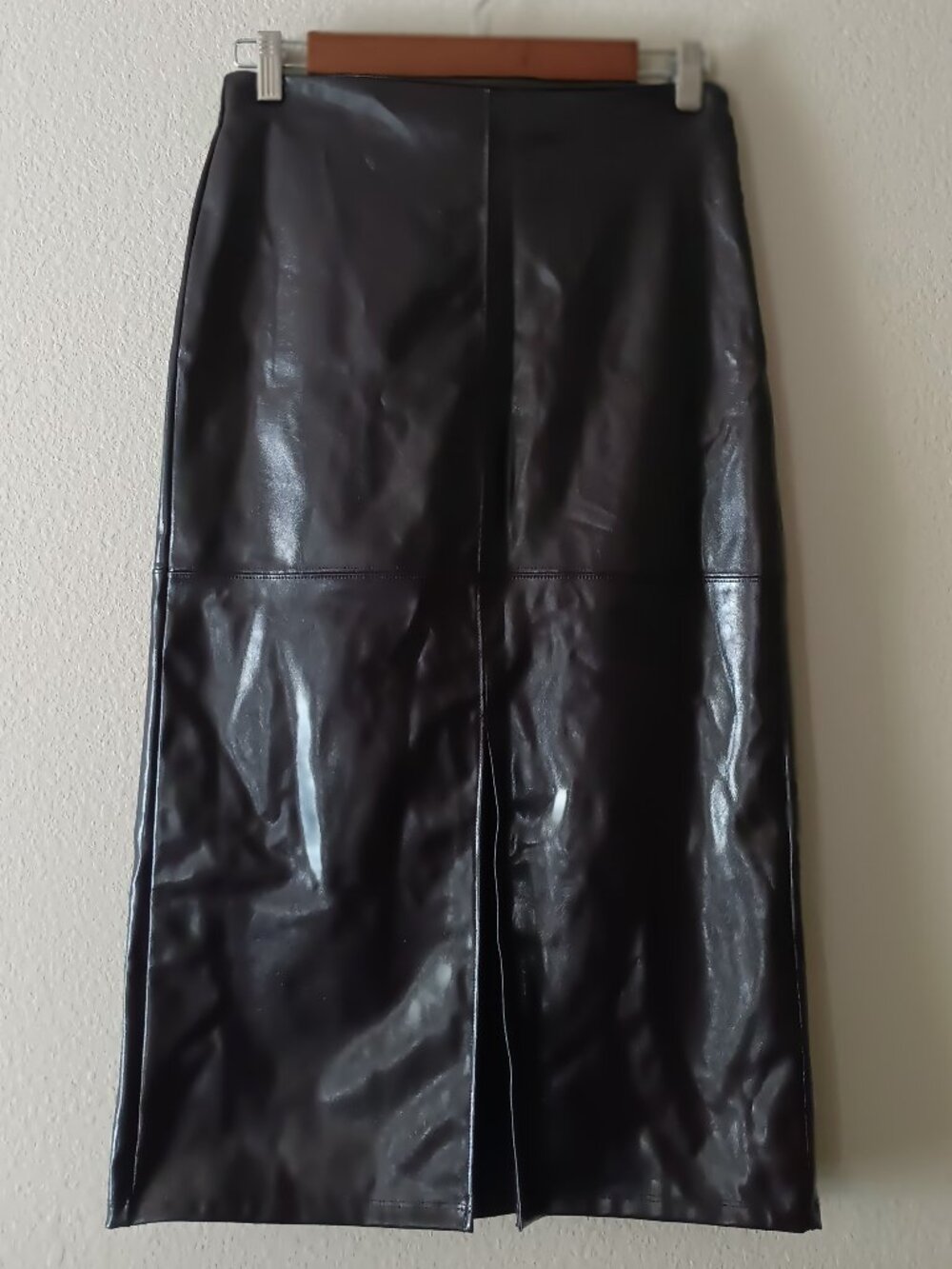 A New Day Faux Leather Skirt Dark Brown - Size 2